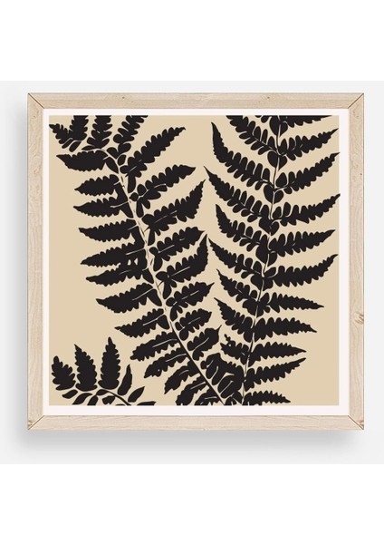 Yaprak Ahşap Çerçeveli Tablo