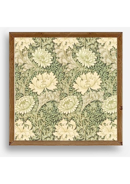 Çiçek Ahşap Çerçeveli Tablo