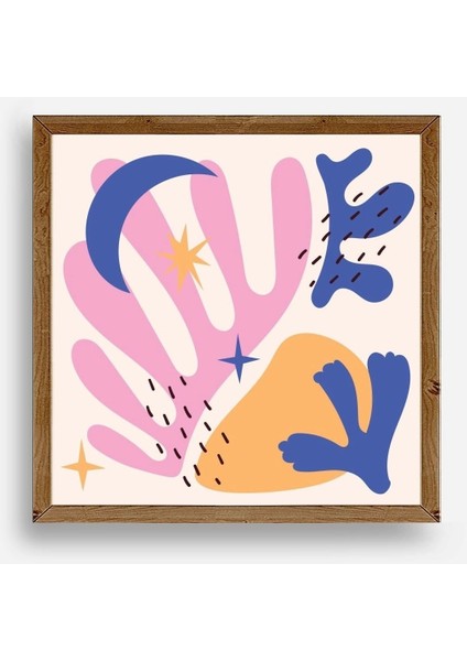 Soyut Ahşap Çerçeveli Tablo