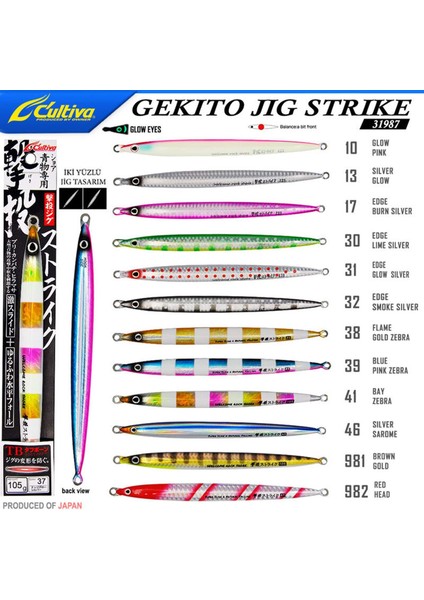 31987 Gekıto Jıg Strıke 17CM 105 gr - 55