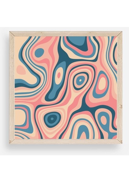 Soyut Ahşap Çerçeveli Tablo