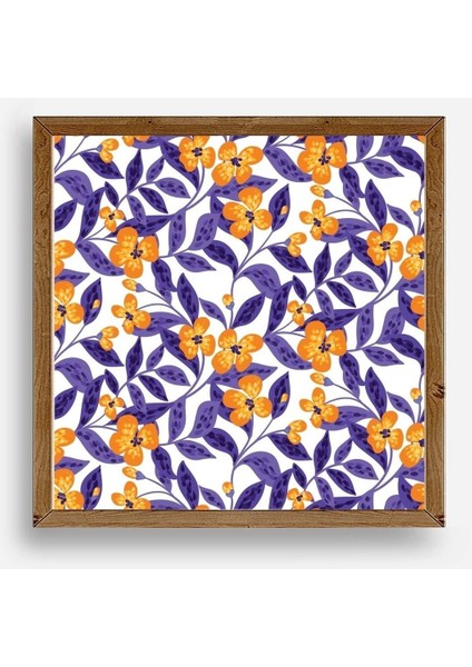 Çiçek Ahşap Çerçeveli Tablo