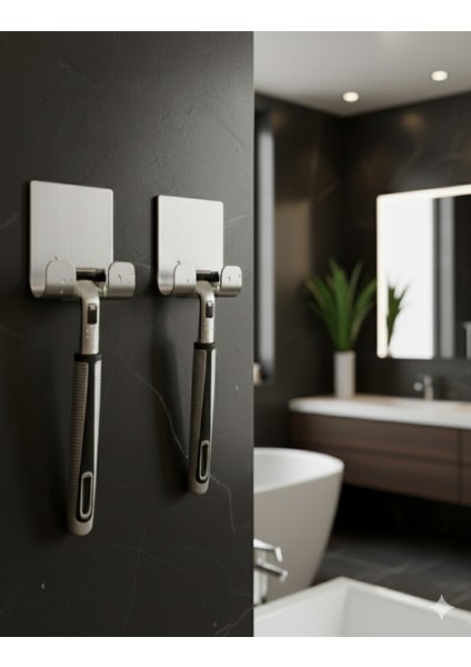 Çiftli Paslanmaz Çelik Tıraş Bıçağı Tutucu Seti