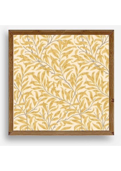 Yapraklar Ahşap Çerçeveli Tablo