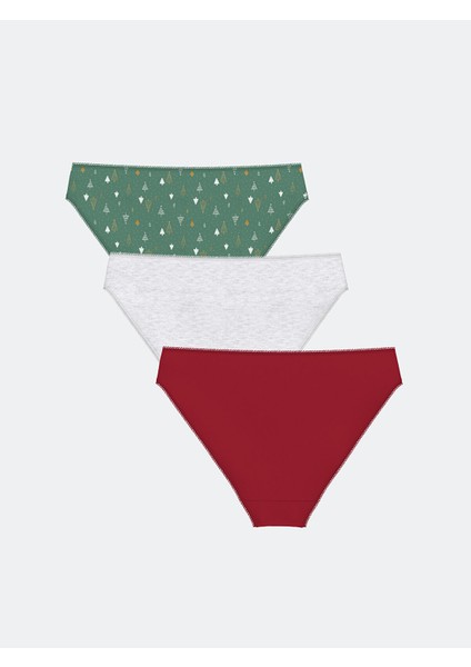 Yeni Sezon Baskılı Bikini Külot 3'lü fiyatları