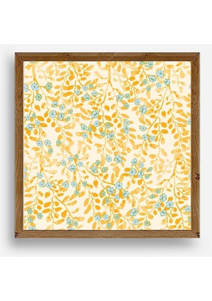 Çiçek Ahşap Çerçeveli Tablo