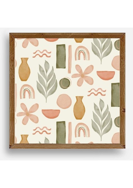 Yaprak Ahşap Çerçeveli Tablo
