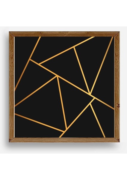 Üçgen Ahşap Çerçeveli Tablo
