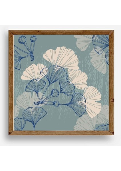 Çiçek Ahşap Çerçeveli Tablo