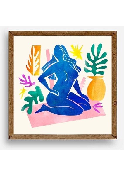 Kadın Ahşap Çerçeveli Tablo