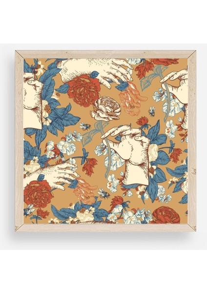 Güller Ahşap Çerçeveli Tablo