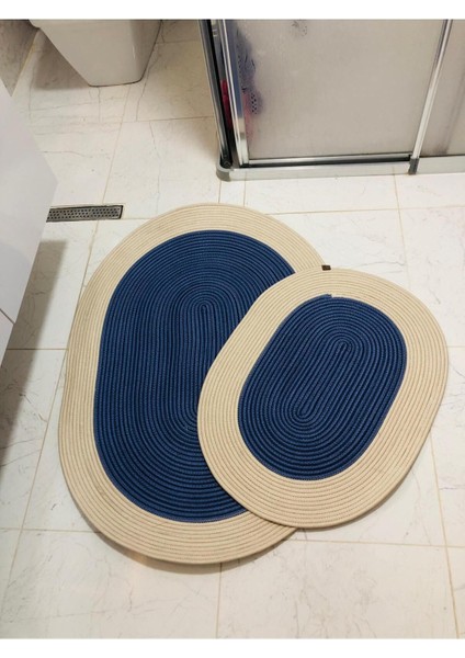 Doğal Jüt ve Hasır Banyo Paspas Takımı, Bohem ve Skandinav Tarzı