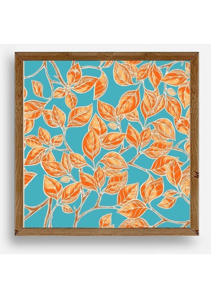 Yaprak Ahşap Çerçeveli Tablo
