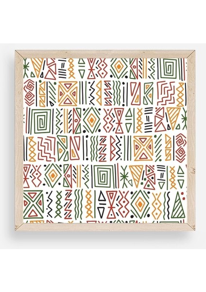 Çizgiler Ahşap Çerçeveli Tablo