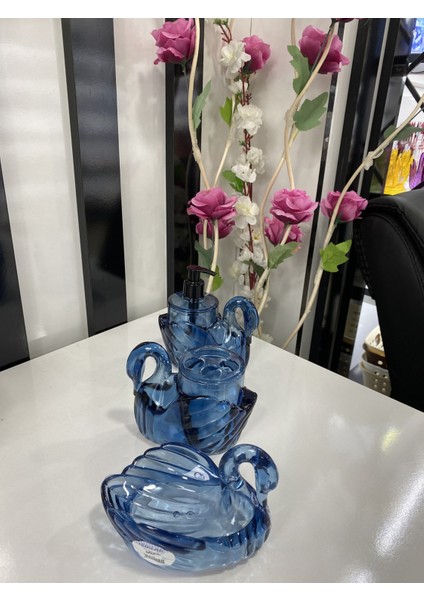 3’lü Kuğu Akrilik Banyo Seti, Kristal Görünümlü, Şık ve Dayanıklı fiyatları