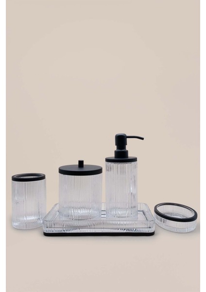 Şeffaf Kristal Desenli 5'li Banyo Seti, Zarif ve Kullanışlı Tasarım fiyatları