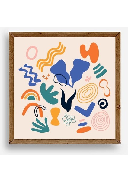 Illüstrasyon Ahşap Çerçeveli Tablo