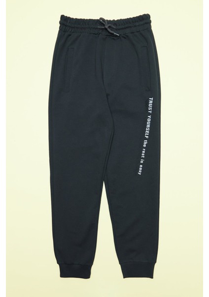 Yazı Baskılı Erkek Çocuk Jogger Eşofman Altı