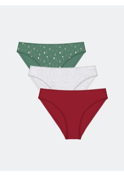 Yeni Sezon Baskılı Bikini Külot 3'lü