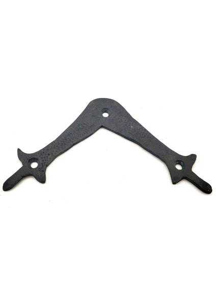 Antika Tarz Dekoratif Pirinç Zambak Gönye - Üst, 107x107 mm, Oksit