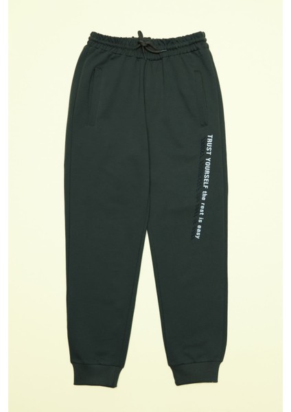 Yazı Baskılı Erkek Çocuk Jogger Eşofman Altı