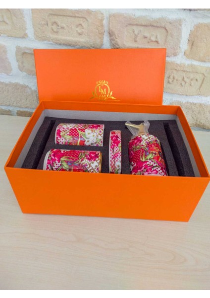 Şık Lilyum Desen Porselen 5'li Banyo Seti, 31X20CM, Zarif Tasarım fiyatları