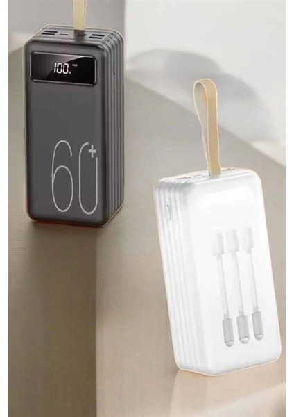 Bfs Powerbank 60.000 Mah Hızlı Şarj 4 Çıkışlı Uzun Şarj Süreli Dijital Göstergeli modelleri