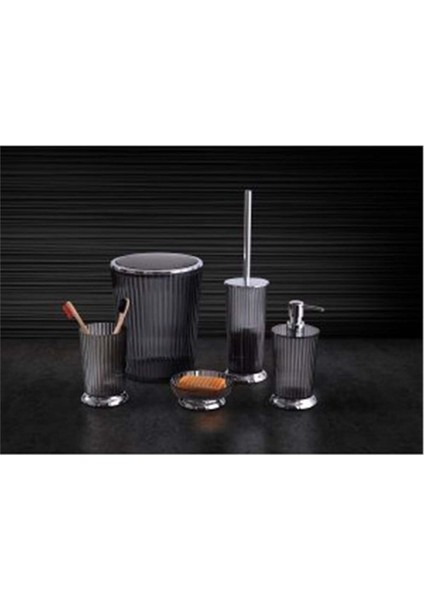 Şeffaf Siyah Primanova Nely Banyo Seti, Şık ve Kullanışlı Tasarım