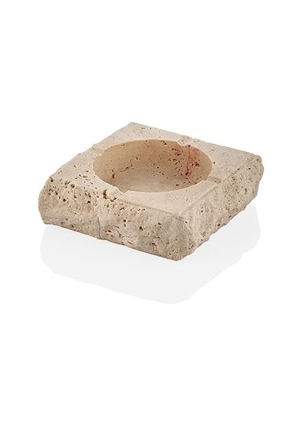 Setabianca Evza Traverten Kare Küllük Krem 13 * 13 * 5 cm