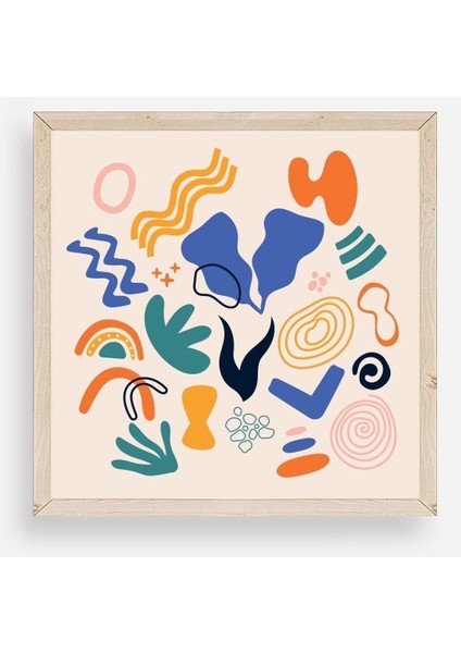 Illüstrasyon Ahşap Çerçeveli Tablo