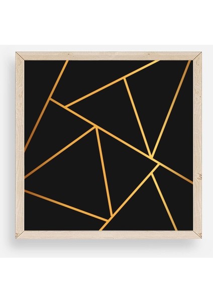 Üçgen Ahşap Çerçeveli Tablo