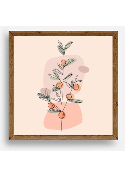 Çiçek Ahşap Çerçeveli Tablo
