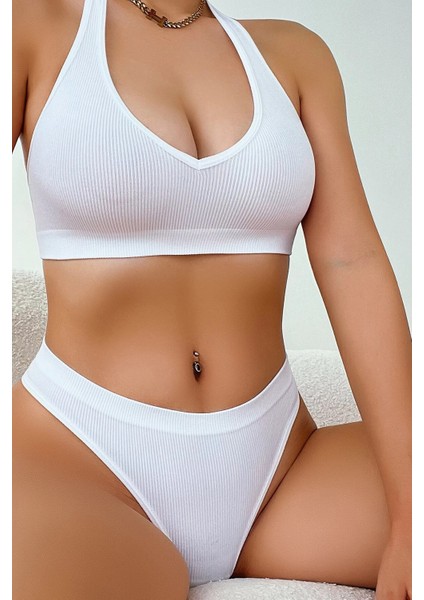 Kadın Beyaz Seamless Tanga Sütyen Takım fırsatları
