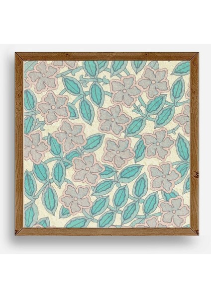 Çiçek Ahşap Çerçeveli Tablo