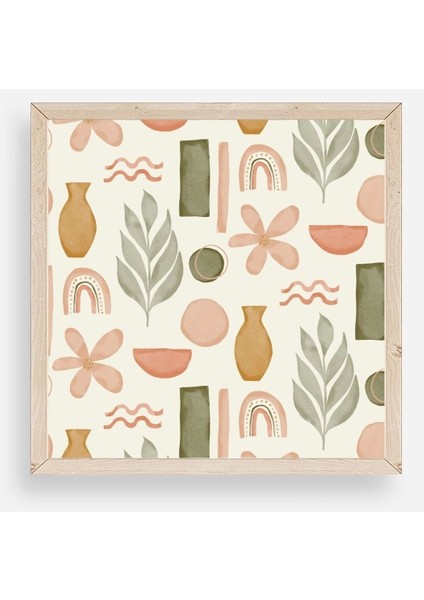 Yaprak Ahşap Çerçeveli Tablo