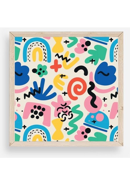 Soyut Ahşap Çerçeveli Tablo