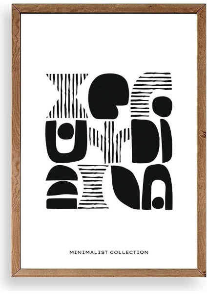 Soyut Ahşap Çerçeveli Tablo