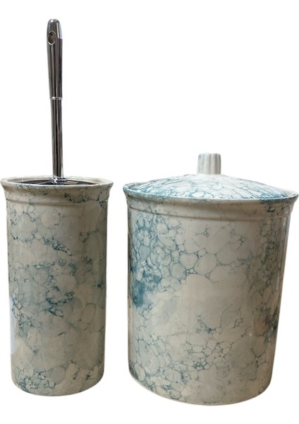 Violet Seramik Banyo Seti, Mavi ve Şeffaf, Şık ve Modern Tasarım