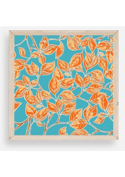 Yaprak Ahşap Çerçeveli Tablo