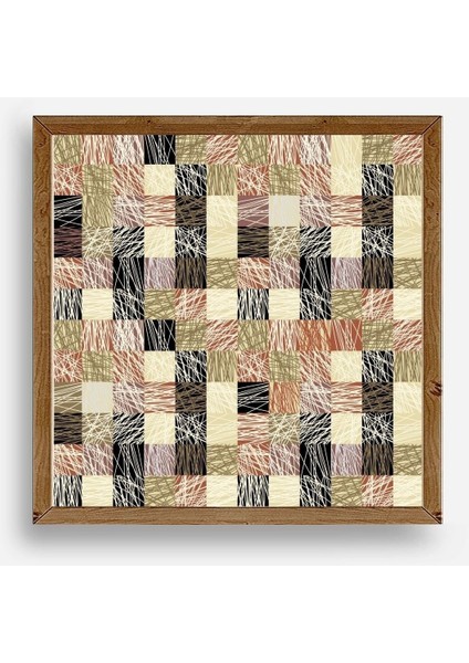 Soyut Ahşap Çerçeveli Tablo