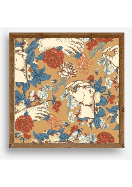 Güller Ahşap Çerçeveli Tablo