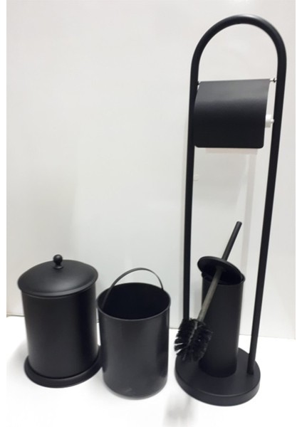 Siyah Kolon Seti ve 3 Litre Manuel Çöp Kovası, Pratik Temizlik Çözümleri fiyatları