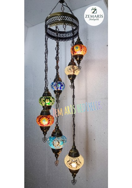 Dekoratif Sarkıt Mozaik Tavan Lambası 7'li Otantik Lamba fiyatları