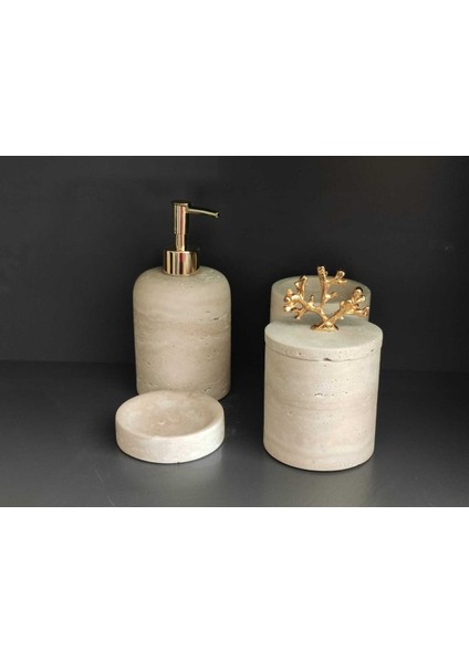 Traverten Doğal Taş Banyo Seti, 4'lü, Şık ve Dayanıklı Tasarım fiyatları