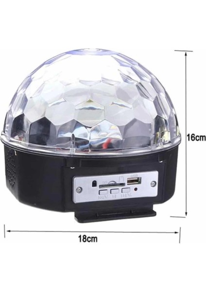 Bfs Disko Topu Renkli Işıklı Lazer Parti Bluetooth Bağlantılı LED Küre modelleri