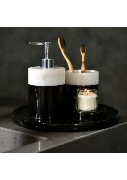 Modern Siyah Beyaz Mermer Banyo Seti, Şık ve Zarif Tasarım fiyatları