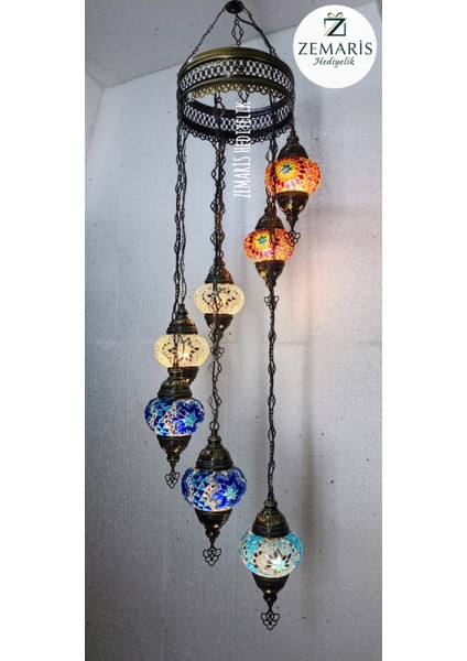 Dekoratif Sarkıt Mozaik Tavan Lambası 7'li Otantik Lamba fiyatları