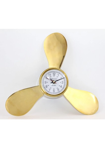 Pirinç Duvara Asmalı Pervane Tasarımı Saat KSK2057