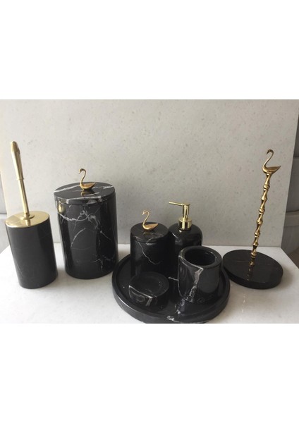 Şık ve Modern Mermer Görünümlü Banyo Seti, Set Halinde Satış