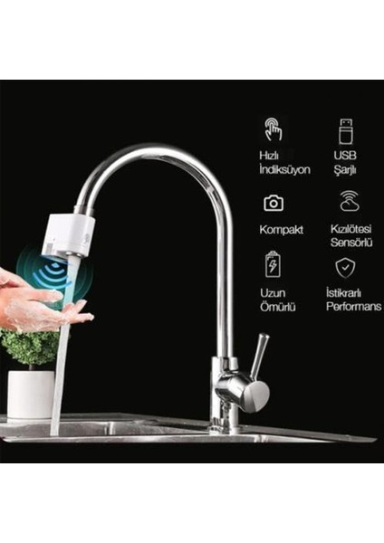 Şarjlı Otomatik Akıllı Sensörlü Su Tasarruflu Musluk Başlığı fiyatları